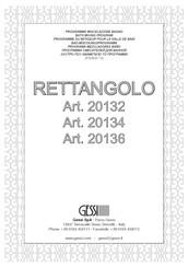 Gessi RETTANGOLO 20132 Manual Del Usuario
