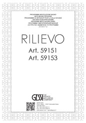 Gessi RILIEVO 59153 Manual Del Usuario