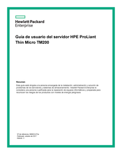 Hewlett Packard HPE ProLiant Thin Micro TM200 Guía De Usuario