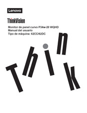 Lenovo ThinkVision P34w-20 WQHD Manual Del Usuario