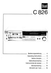 Dual C 826 Instrucciones De Manejo