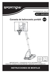 SPORTNOW A61-045V00BK Manual Del Usuario