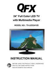 QFX TV-LED2412D Manual De Instrucciones