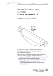 Endress+Hauser Proline Promag H 100 Manual De Instrucciones Abreviado