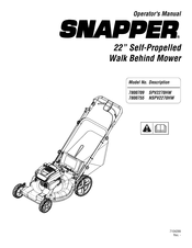 Snapper SPV2270HW Manual Para El Operador