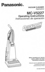 Panasonic QUICKDRAW MC-V5227 Instrucciones De Operación