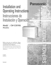 Panasonic CW-C501RU Instrucciones De Instalación Y  Operación