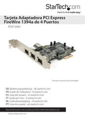 StarTech CardBus Firewire 1394a Guia Del Usuario