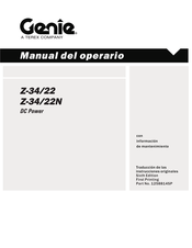 Terex Genie Z-34 22N Manual Del Operario