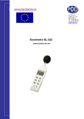 PCE Instruments SL-322 Instrucciones De Uso