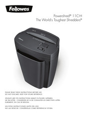 Fellowes Powershred 11C-H Manual