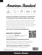 American Standard 240AA709 Manual Del Propietário