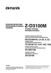 Aiwa Z-D3100M Instrucciones De Manejo