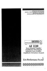 Sherwood Live Performance Sound AI 1110 Instrucciones De Funcionamiento