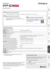 Roland FP-10 ACR Manual Del Usuario