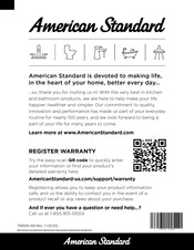 American Standard 0610000 Manual Del Propietário