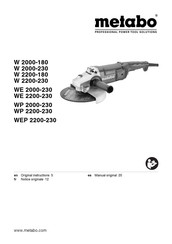 Metabo W 2000-180 Manual Original
