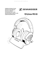 Sennheiser RS 65 Instruciones Para El Uso