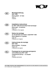 Wolf RWT 1000 Instrucciones De Montaje