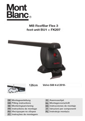 Mont Blanc MB RoofBar Flex 3 foot unit BU1 Instrucciones De Montaje