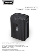 Fellowes Powershred XC-11 Manual Del Usuario