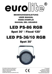 EuroLite LED PS-36/10 RGB Spot 30 Manual Del Usuario