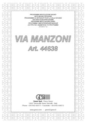 Gessi VIA MANZONI 44638 Manual Del Usuario