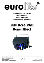 EuroLite LED D-26 RGB Beam Effect Manual Del Usuario