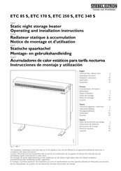 Stiebel Eltron ETC 85 S Instrucciones De Montaje Y Utilización