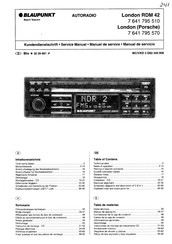 Blaupunkt London Porsche Manual De Servicio