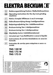 Elektra Beckum TNS 175 W Instrucciones De Servicio