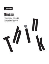 Lenovo ThinkVision E29w-20 Manual Del Usuario