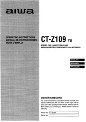 Aiwa CT-Z109 Manual De Instrucciones