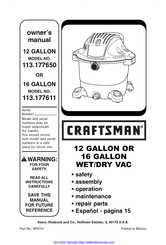 Craftsman 113.177611 Manual Del Usuario