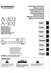 Pioneer A-102 Manual De Instrucciones