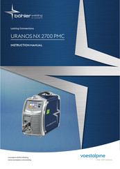 voestalpine Bohler welding URANOS NX 2700 PMC Manual De Instrucciones
