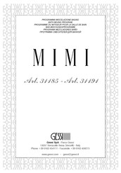Gessi MIMI 31185 Manual Del Usuario