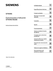 Siemens sitrans RD200 Instrucciones De Servicio