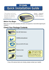 D-Link DSL-380T Guía Rápida De Instalación
