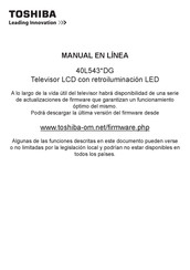 Toshiba 40L543 DG Serie Manual En Linea