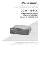 Panasonic CQ-R111SEUC Manual De Instrucciones