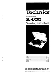 Technics SL-D202 Instrucciones De Funcionamiento