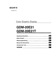 Sony GDM-20E21T Manual De Instrucciones