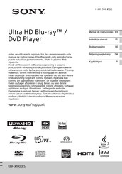 Sony UBP-X1000ES Manual De Instrucciones