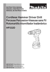 Makita HP332D Manual De Instrucciones