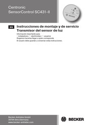 Becker Centronic SensorControl SC431-II Instrucciones De Montaje Y De Servicio