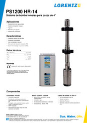 Lorentz PS1200 HR-1 Manual De Instalación, Operación, Servicio Y Piezas
