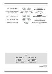 Lotus cookers FT-98ET X Serie Instrucciones Para La Instalación Y El Uso