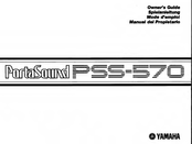 Yamaha PortaSound PSS-570 Manual Del Propietário