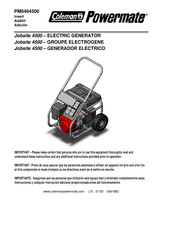Coleman Powermate Jobsite 4500 Manual Del Usuario